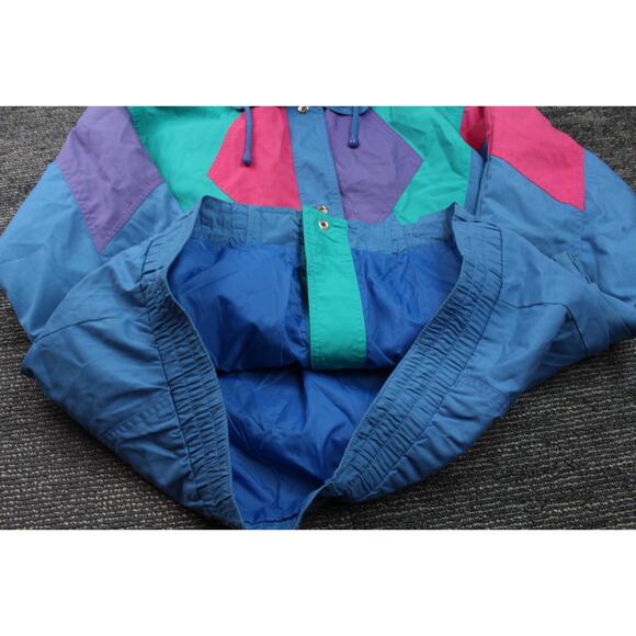 Vtg Charles Klein Front Snap Close Jacket Size Medium Color Block Retro 1990s - Picture 6 of 13